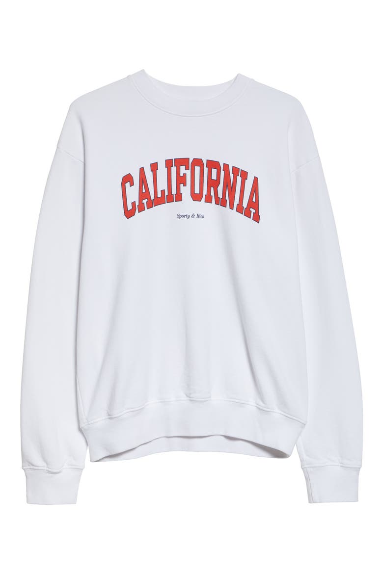California Graphic Sweatshirt, Alternate, color, WHITE