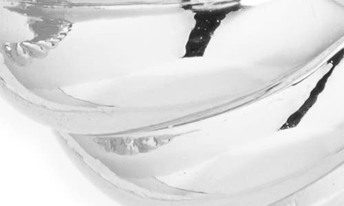 Argento Vivo Ribbed Chunky Stud Earrings In Silver