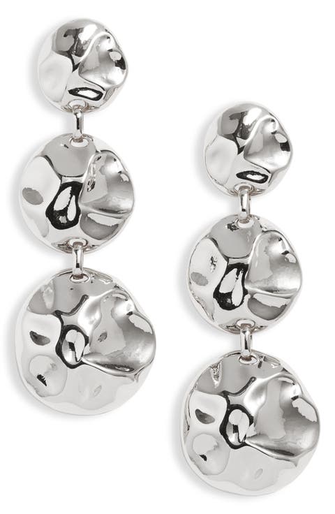 Molten Triple Drop Earrings
