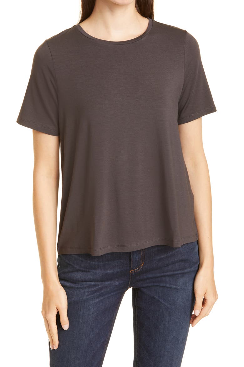 Crewneck T-Shirt, Main, color, ESPRESSO