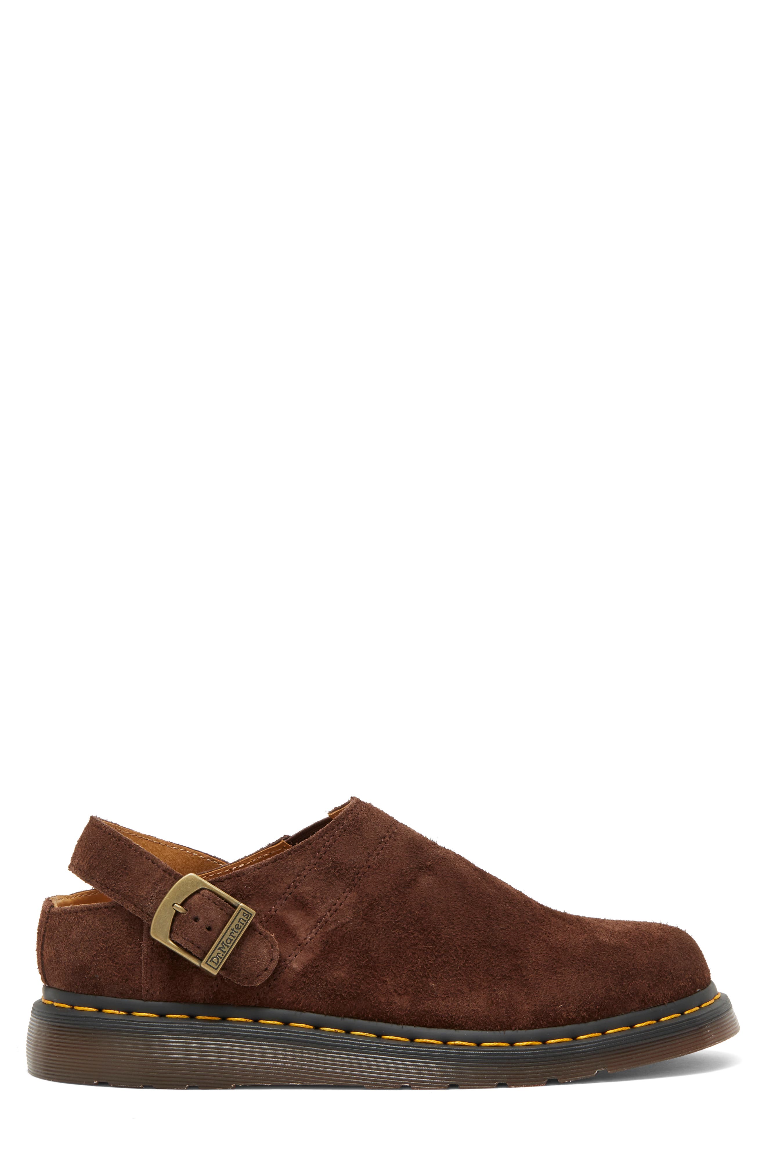 Gender Inclusive Isham Slingback Clog, Alternate, color, DARK BROWN DESERT OASIS SUEDE