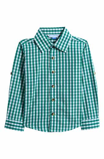 Kids' Gingham Cotton Button-Up Shirt