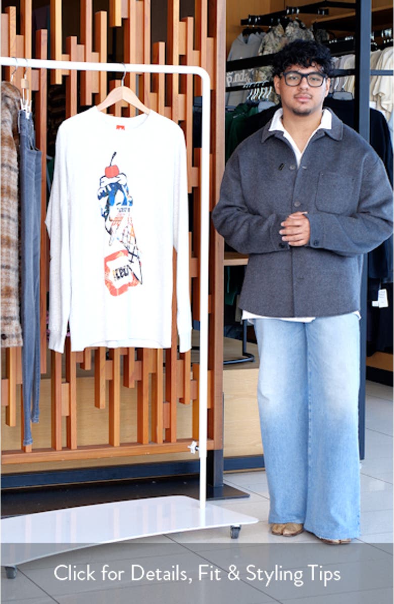 Cone Man Graphic Long Sleeve T-Shirt, sales video thumbnail