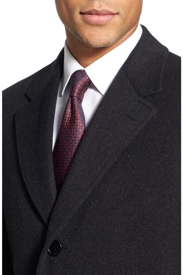 Classic Fit Wool & Cashmere Topcoat, Alternate, color, CHARCOAL