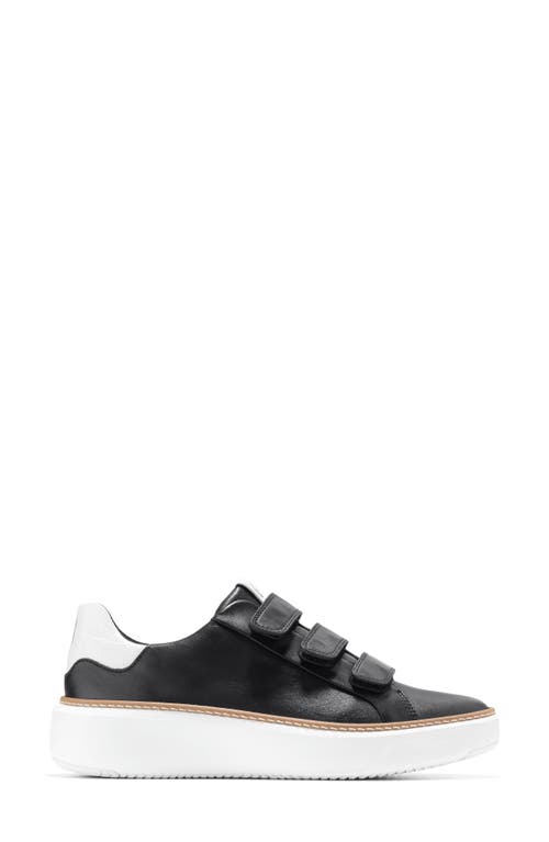 Cole Haan Women's Grandpro Topspin Triple Strap Sneakers In Black/white