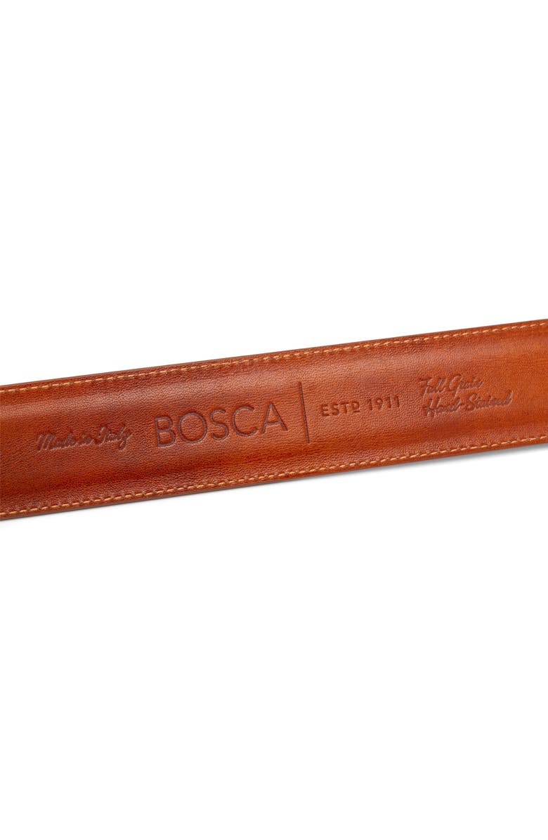 Bosca Sorento Leather Belt, Alternate, color, Black