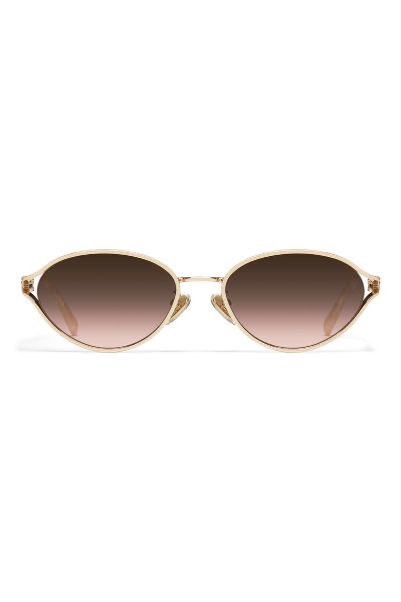 Formal Affair 55mm Round Sunglasses, Main, color, GOLD/ BROWN ROSE