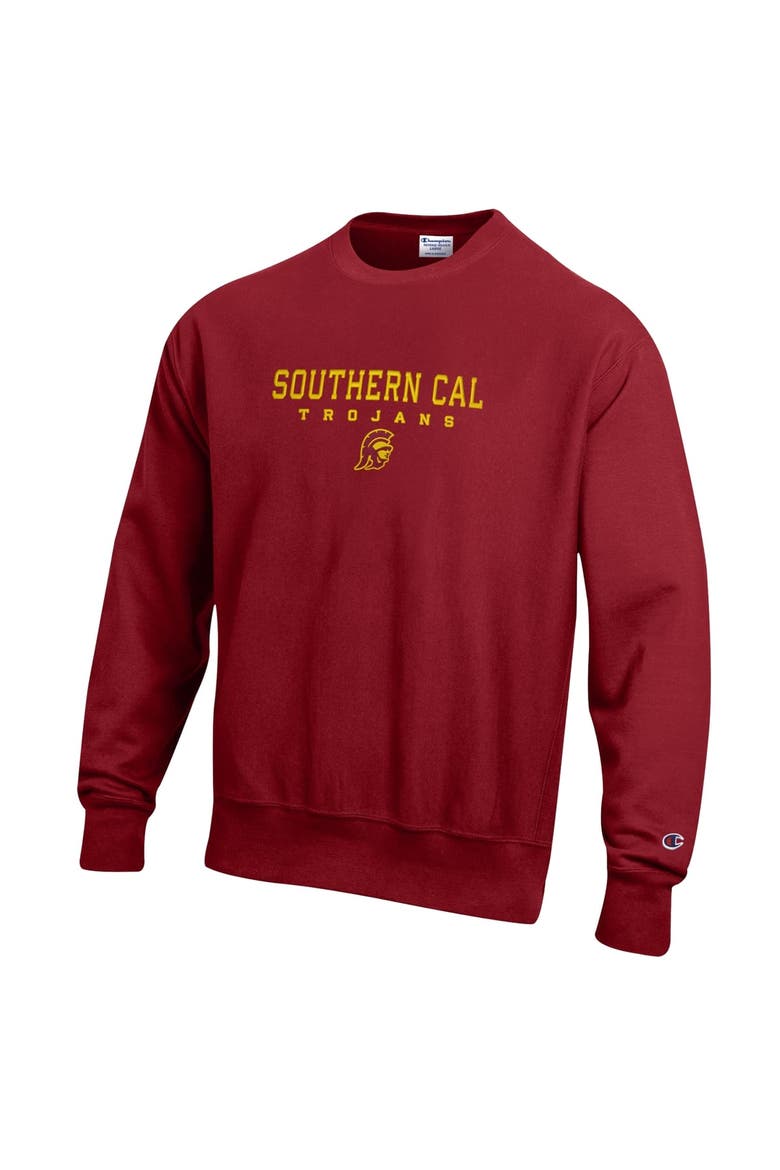 Men's Champion  Cardinal USC Trojans Relentless Reverse Weave Sweatshirt, Alternate, color, Cardinal