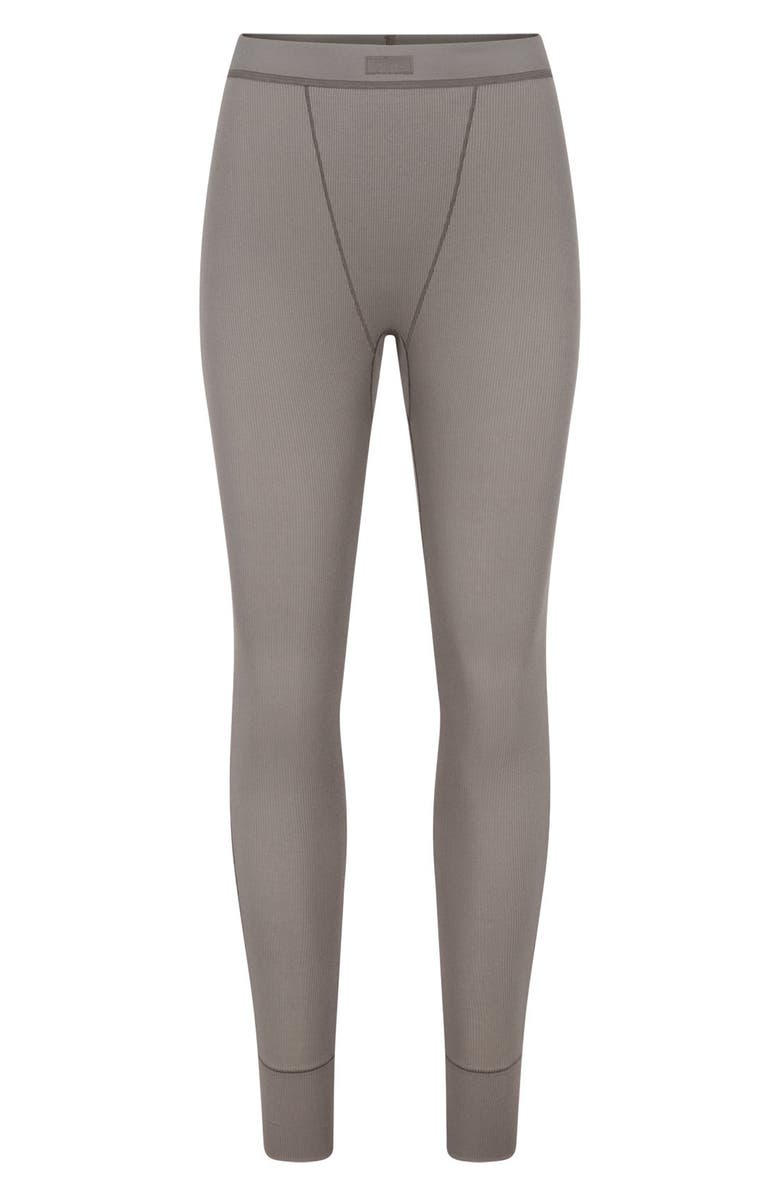 SKIMS Stretch Cotton Rib Leggings, Alternate, color, 
