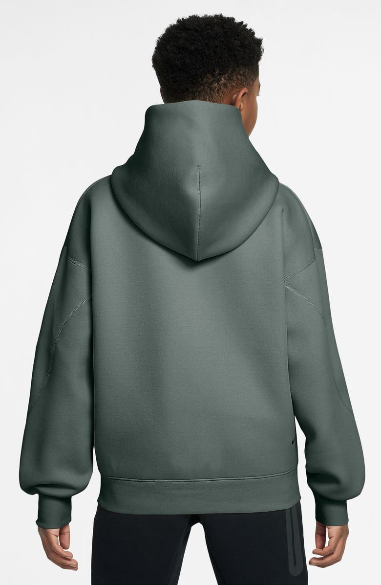 Nike Kids' Oversize Tech Fleece Hoodie, Alternate, color, Clay Green/ Black