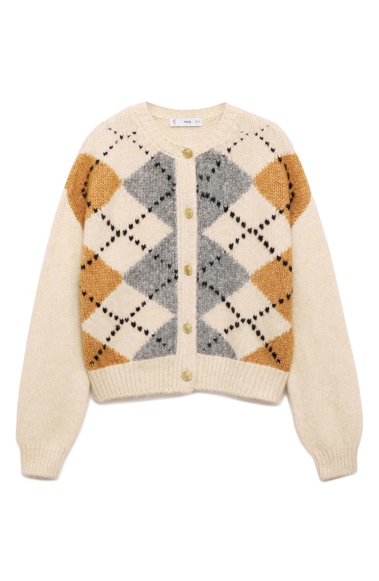 MANGO Rombin Argyle Cardigan, Alternate, color,