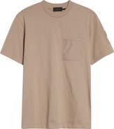 Moncler Mixed Media Patch Pocket T-Shirt