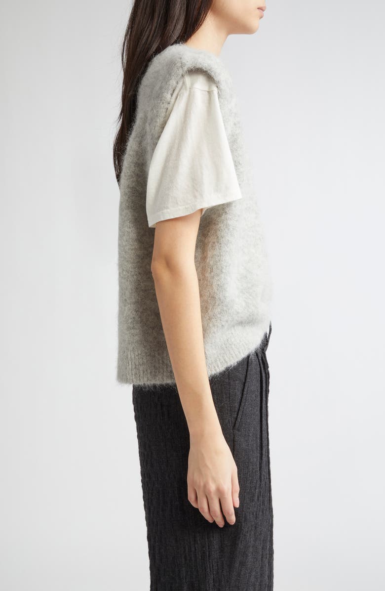 R13 Deep Armhole Sweater Vest, Alternate, color, Light Heather Grey