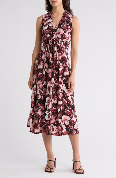 Scrunch Bodice Midi Dress