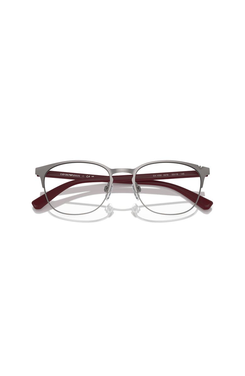 Emporio Armani 51mm Oval optical glasses, Alternate, color, Grey