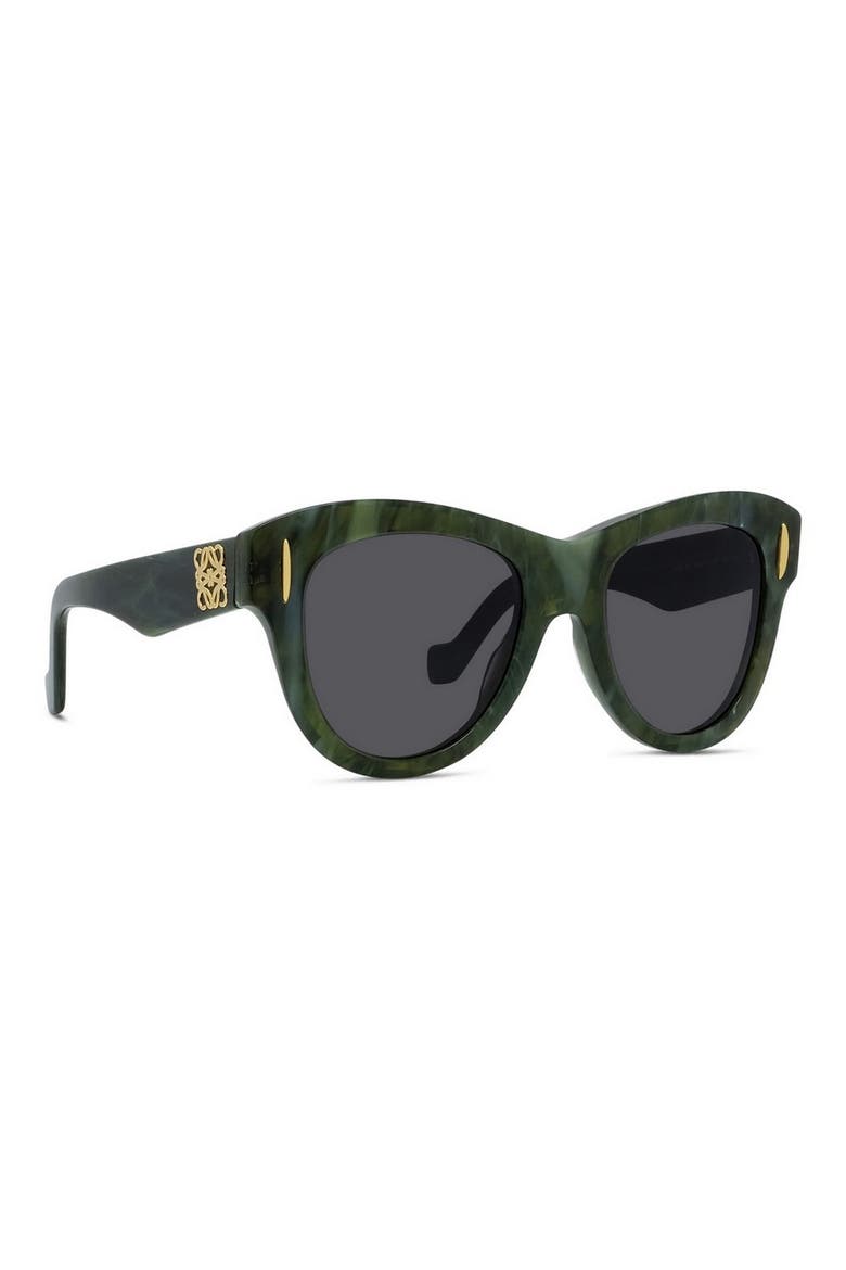 Anagram Round Sunglasses, Alternate, color, SHINY DARK GREEN / SMOKE