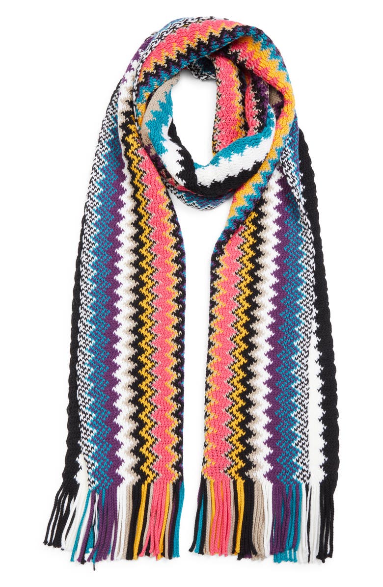 Missoni Zigzag Wool Scarf, Alternate, color, 0001 Multi