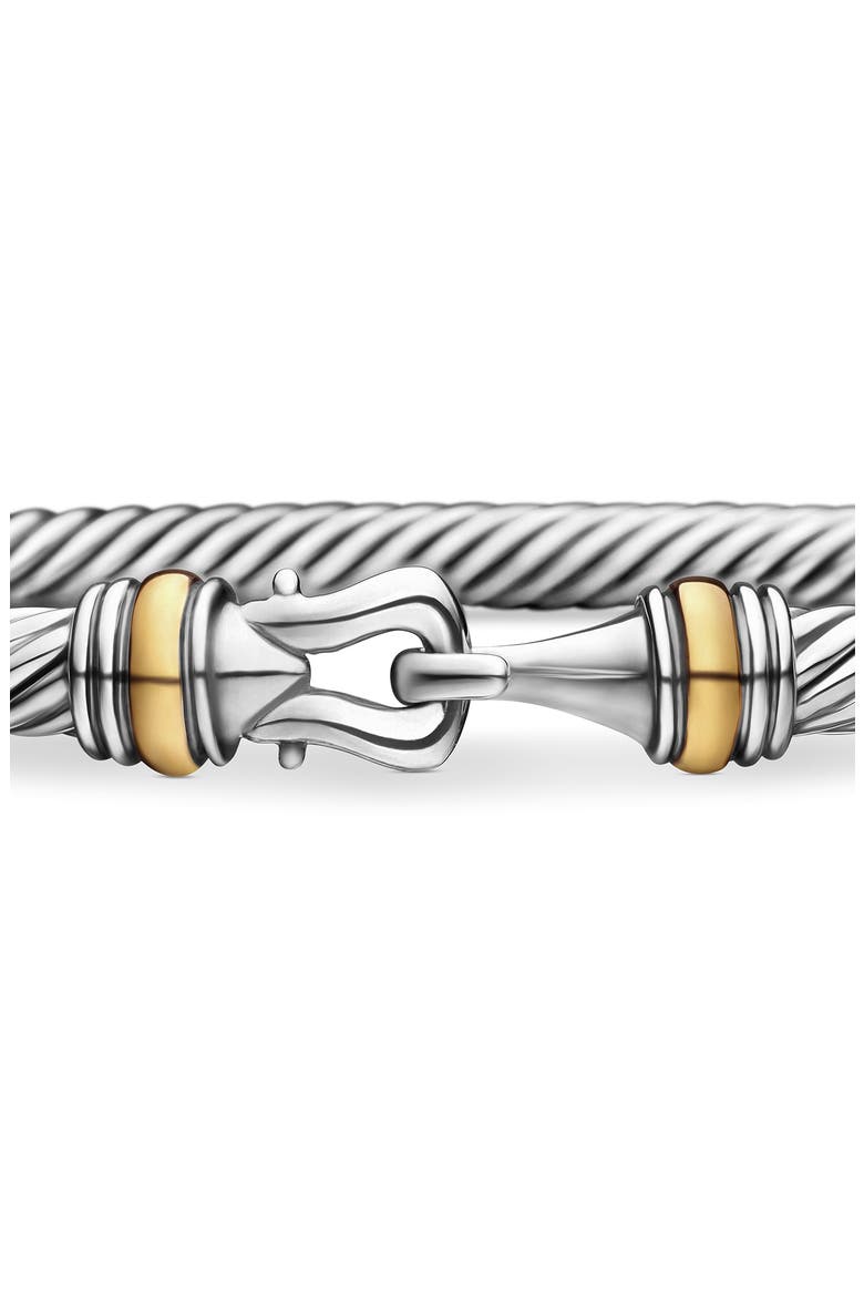 Cable Buckle Bracelet with Gold, 4mm, Alternate, color, TWO TONE
