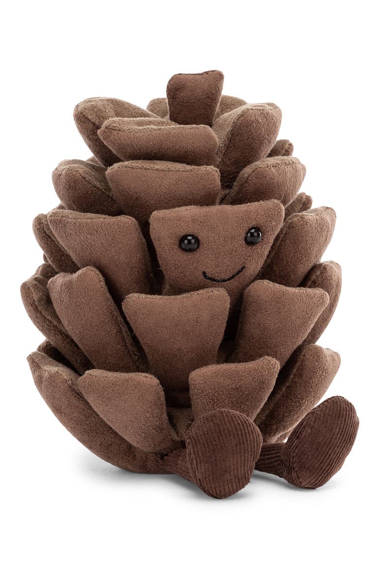 Amusable Pine Cone Plush Toy, Main, color, BROWN