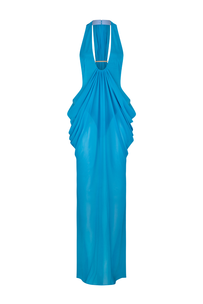 Mina Maxi Dress, Alternate, color, Lapis Blue