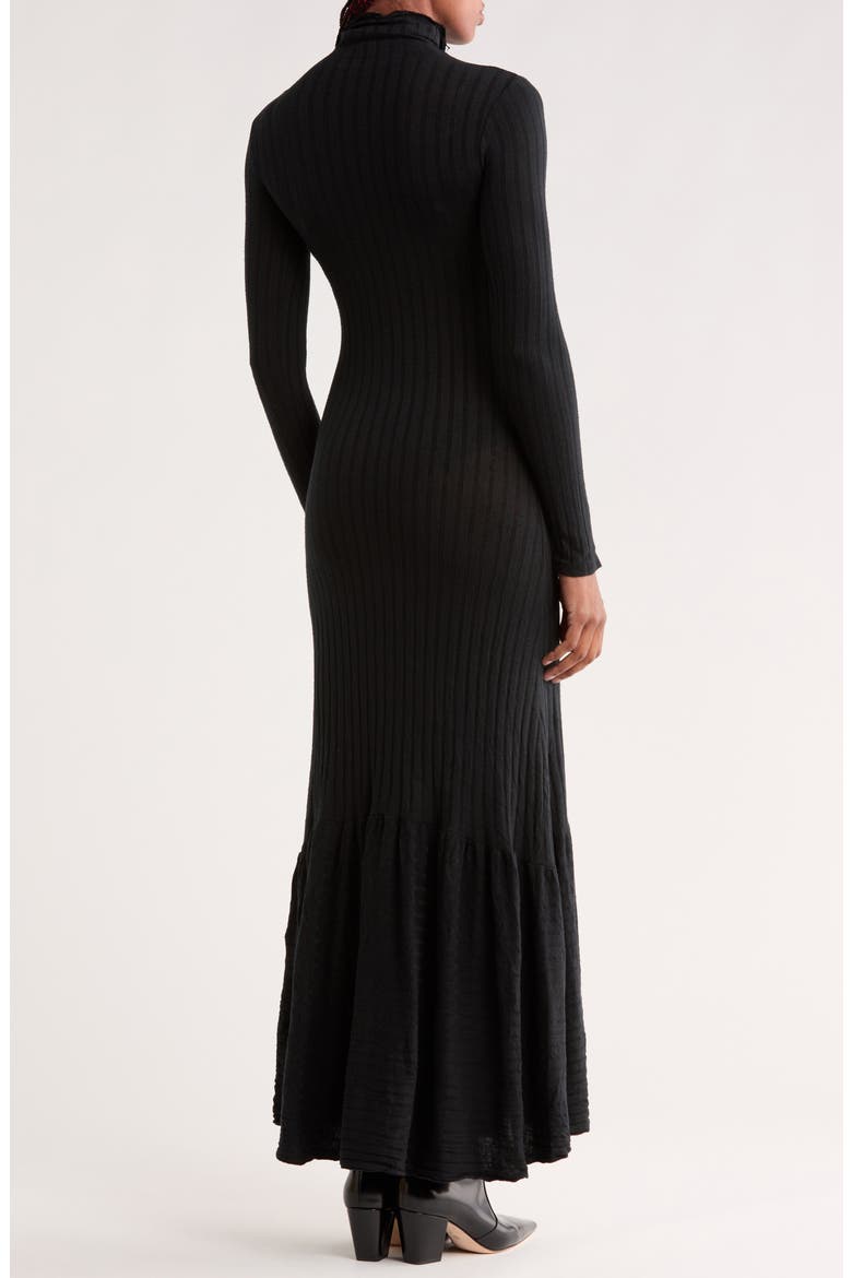 Long Sleeve Maxi Dress, Alternate, color, BLACK