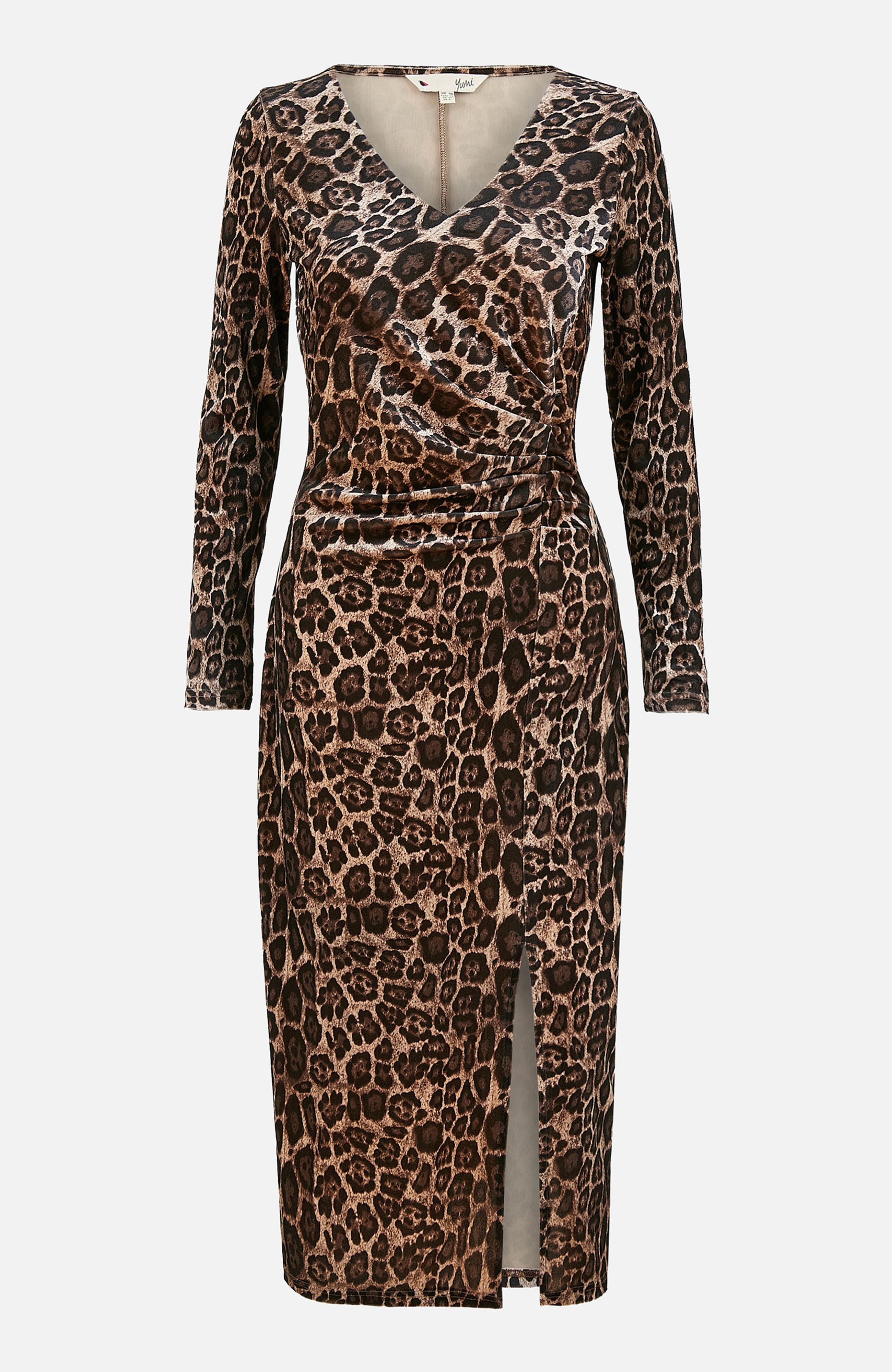 Velvet Long Sleeve Fitted Midi Dress - image 2