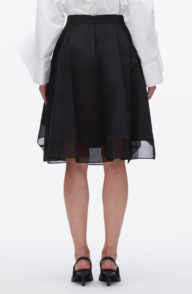 3.1 Phillip Lim Belted A-Line Chiffon Skirt, Alternate, color, Black