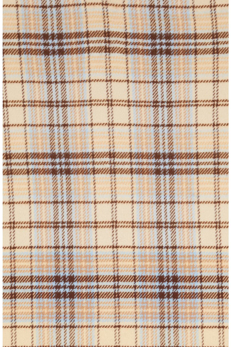 Check Wool Scarf, Alternate, color, OAT BEIGE/ BROWN