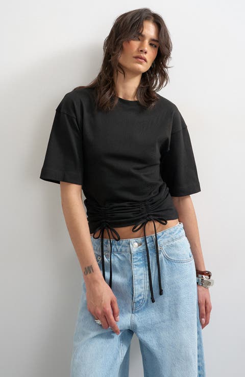 Drawstring Hem T-Shirt