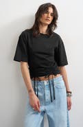Topshop Drawstring Hem T-Shirt