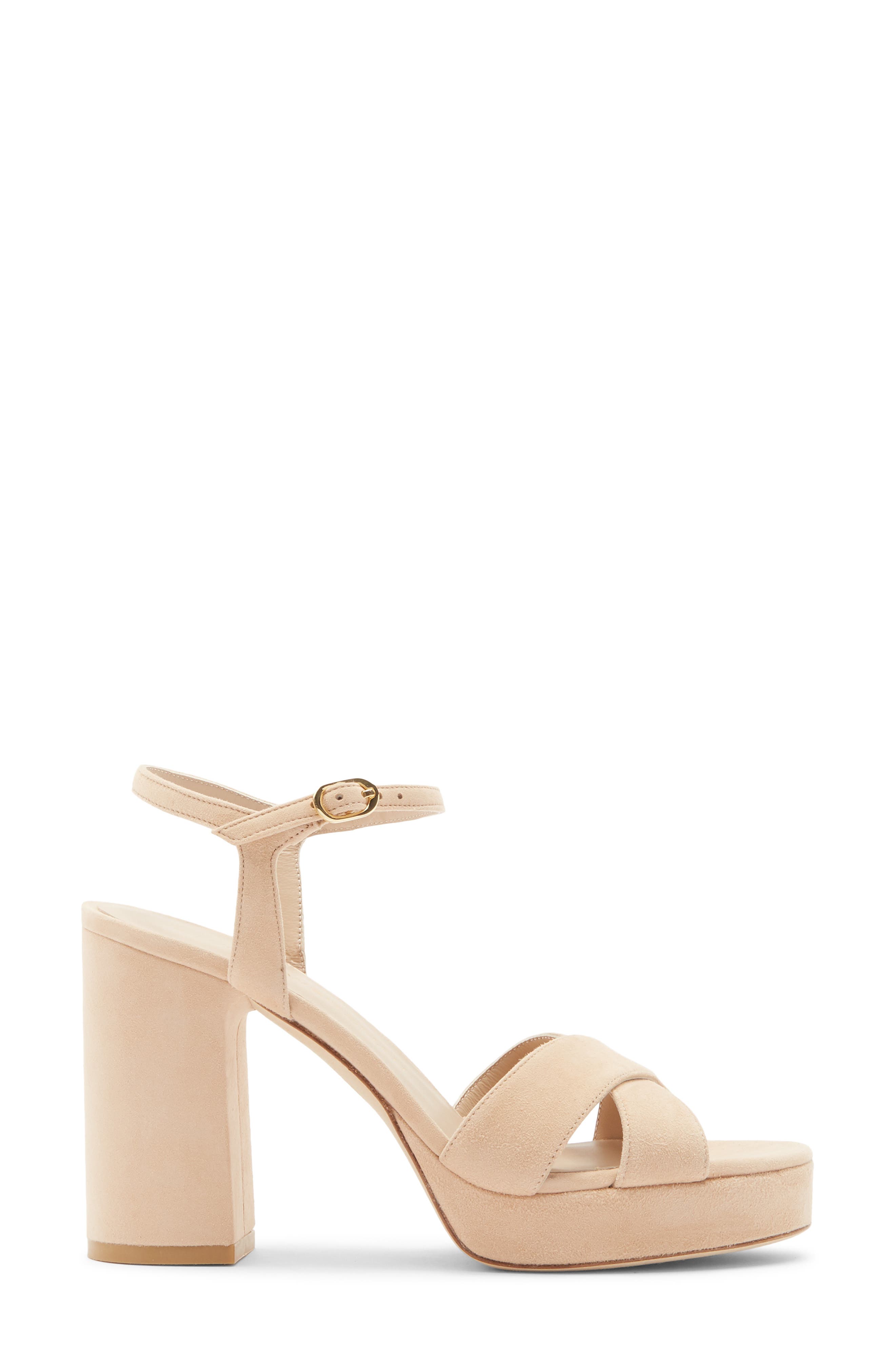 Stuart Weitzman Dayna Platform Sandal, Alternate, color, Adobe