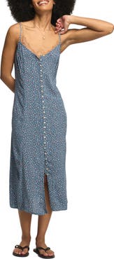 Lucky Brand Conversational Simone Floral Print Slipdress