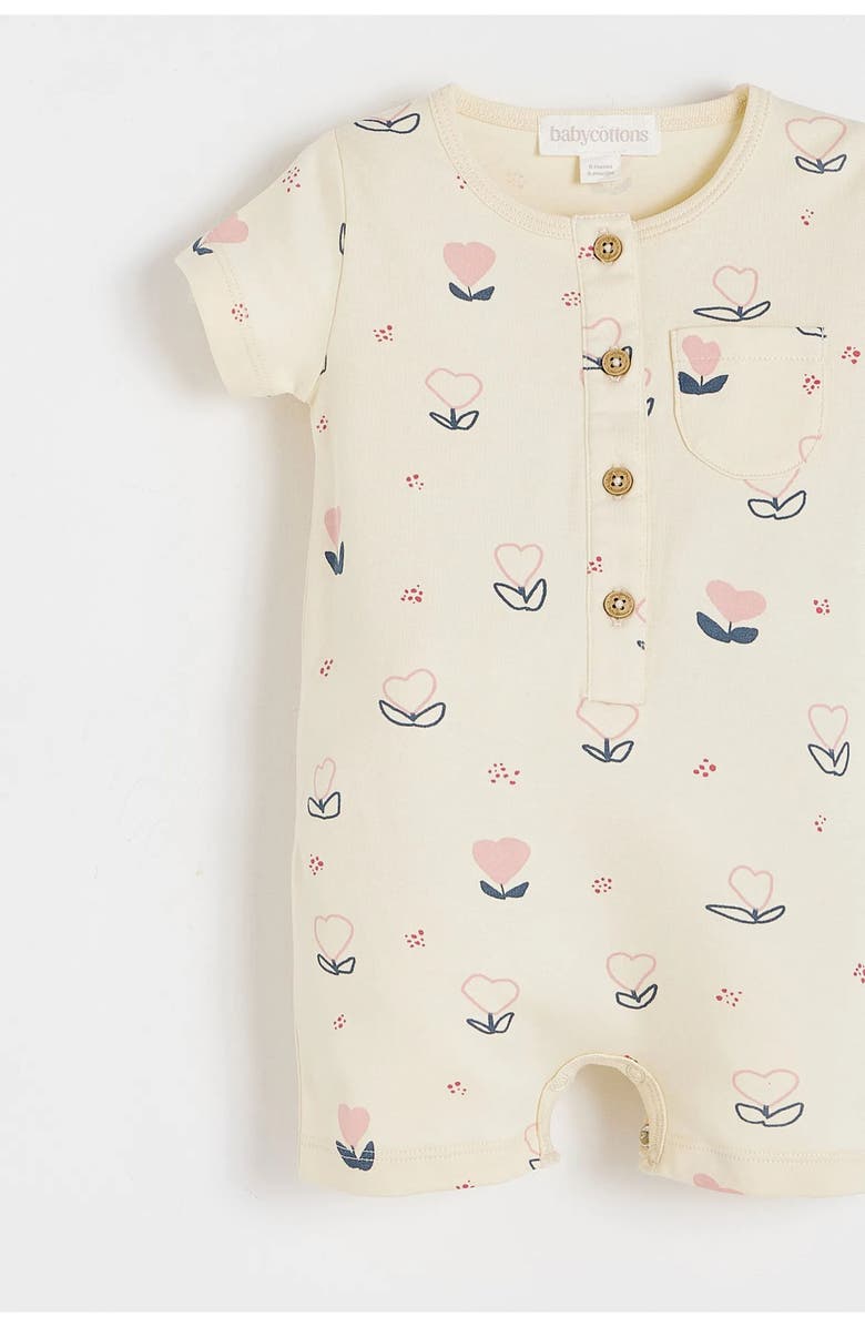 Babycottons Hearts Coverall for Infant, Alternate, color, Off-White