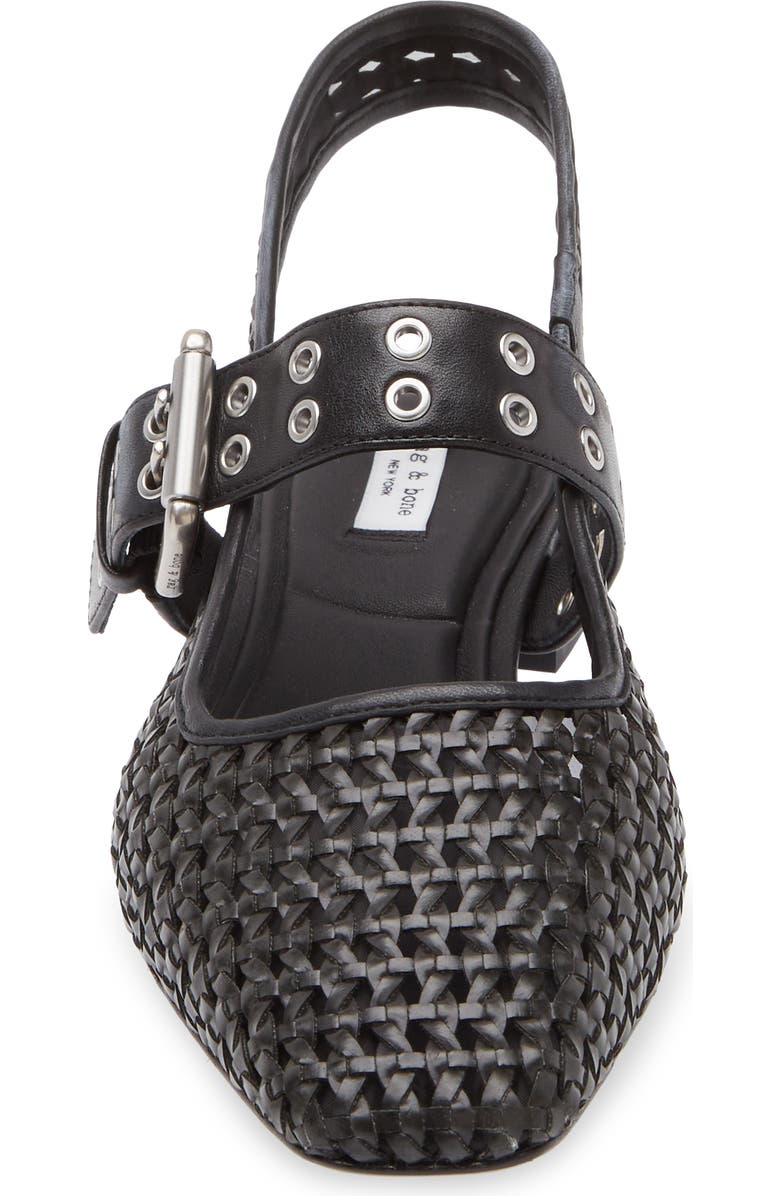 rag & bone Astra Slingback Flat, Alternate, color, Black