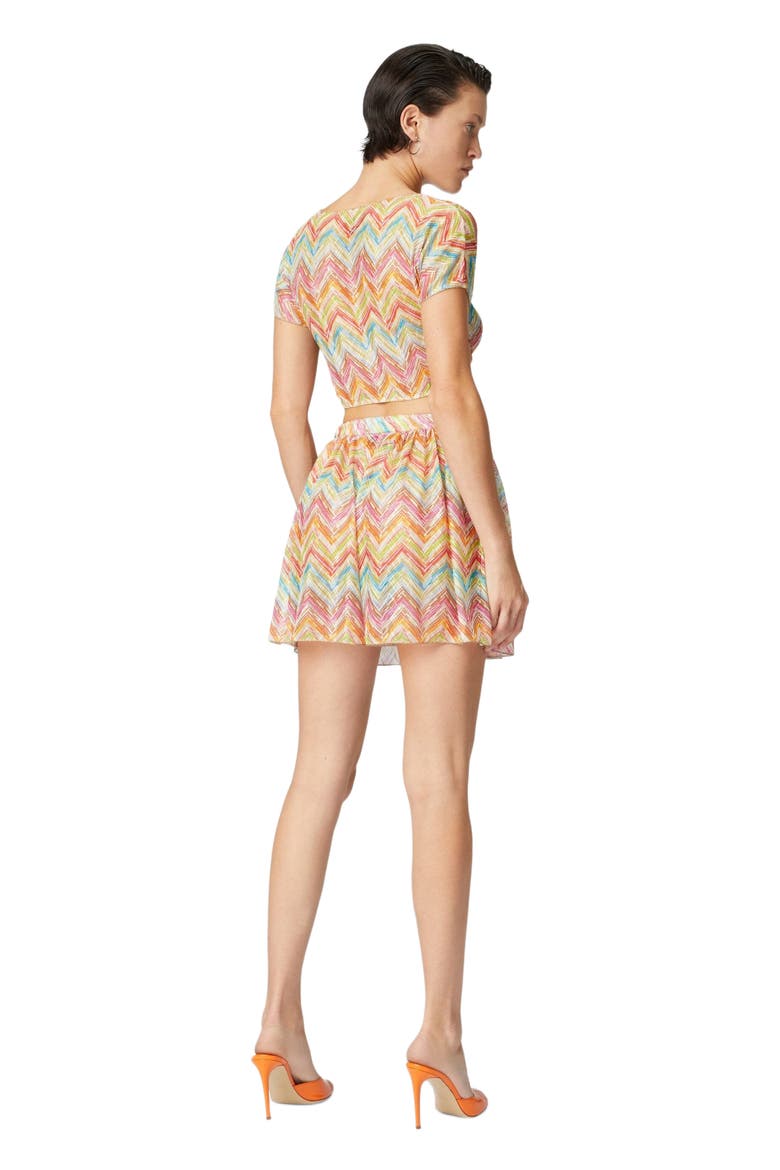 Printed Tulle Crop Top, Alternate, color, Multicoloured