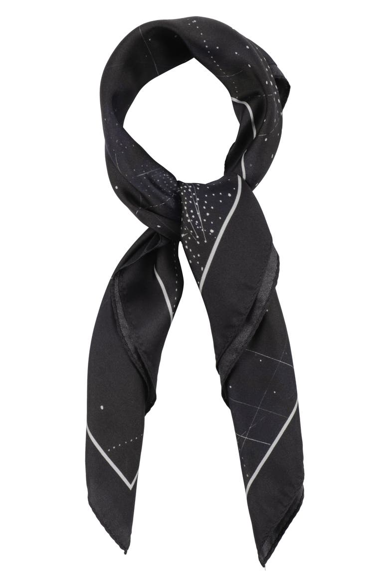 AllSaints Valkyrie Constellation Print Silk Twill Scarf (Women) | Nordstrom
