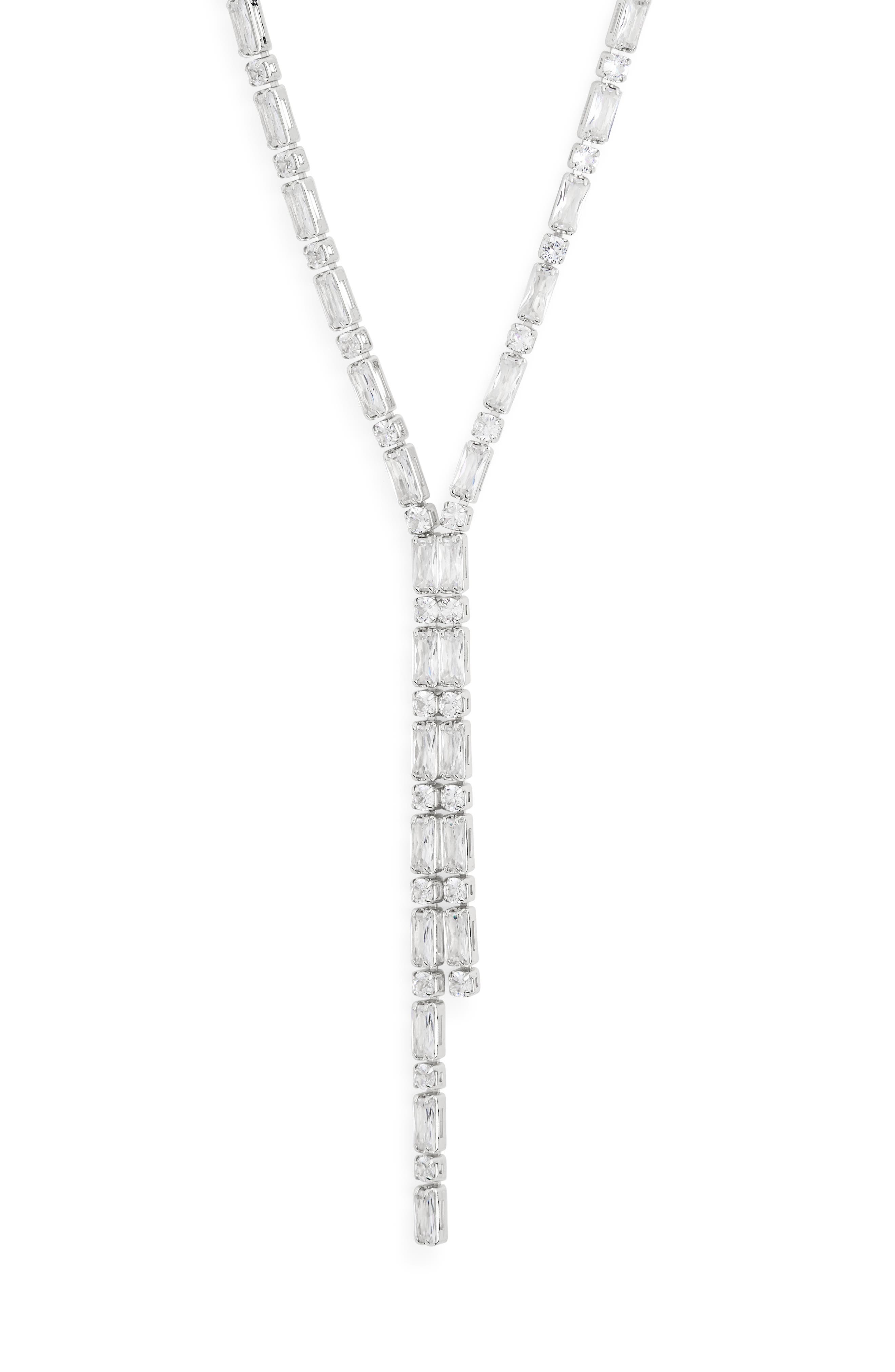 NORDSTROM RACK Cubic Zirconia Y-Necklace