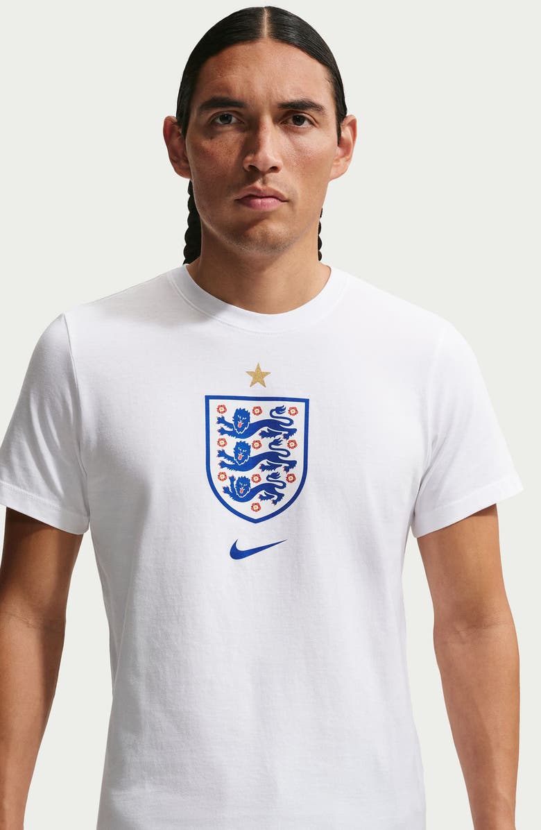 Nike England Crest Cotton Graphic T-Shirt, Alternate, color, White