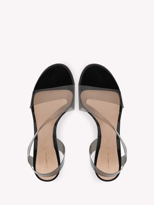 Gianvito Rossi Metropolis 70mm Transparent Sandals In Black