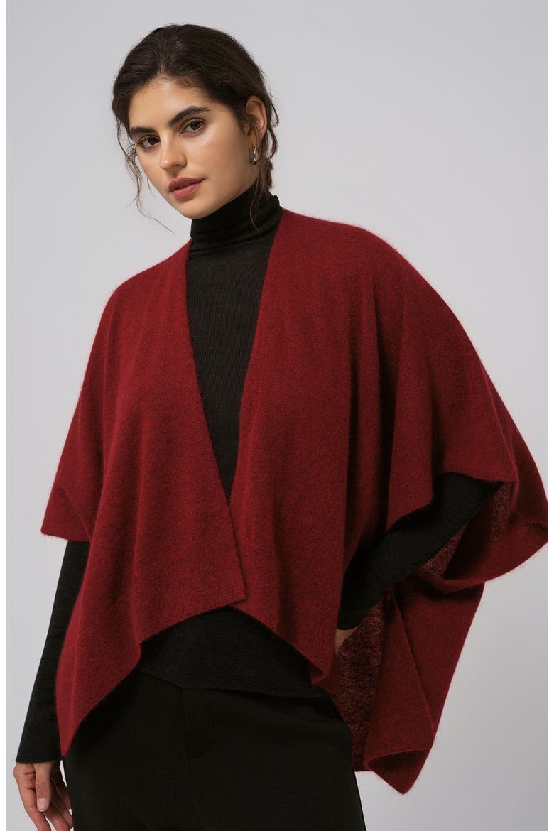 Cashmere Cape, Alternate, color, Red