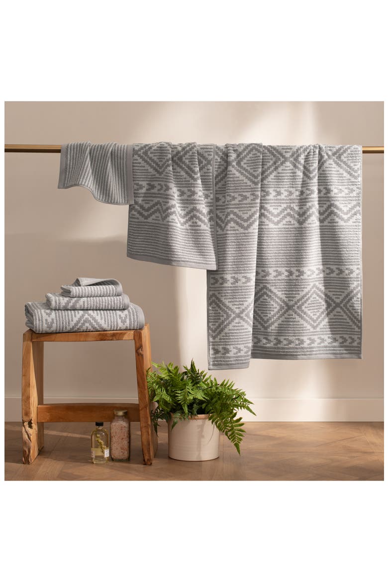 Ganado Stripe 6-Piece Towel Set, Alternate, color, GLACIER