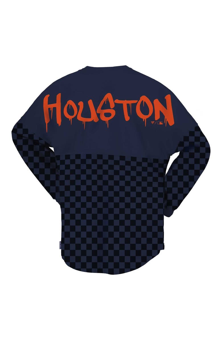 FANATICS Women's Fanatics Branded Navy Houston Astros Checker Print Long Sleeve T-Shirt, Alternate, color, 