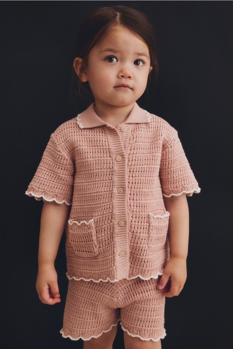 2-piece Crochet-style Set, Alternate, color, Light dusty pink