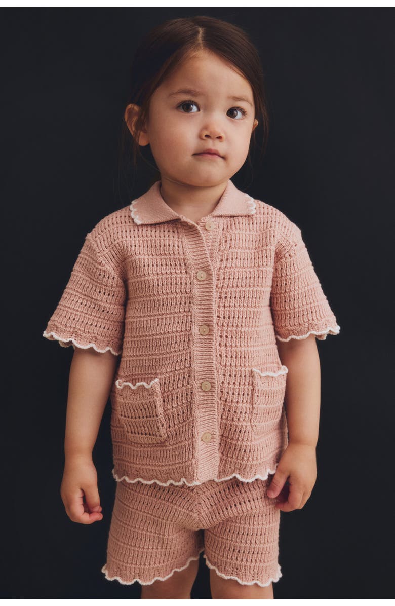 H&M 2-piece Crochet-style Set, Alternate, color, Light Dusty Pink