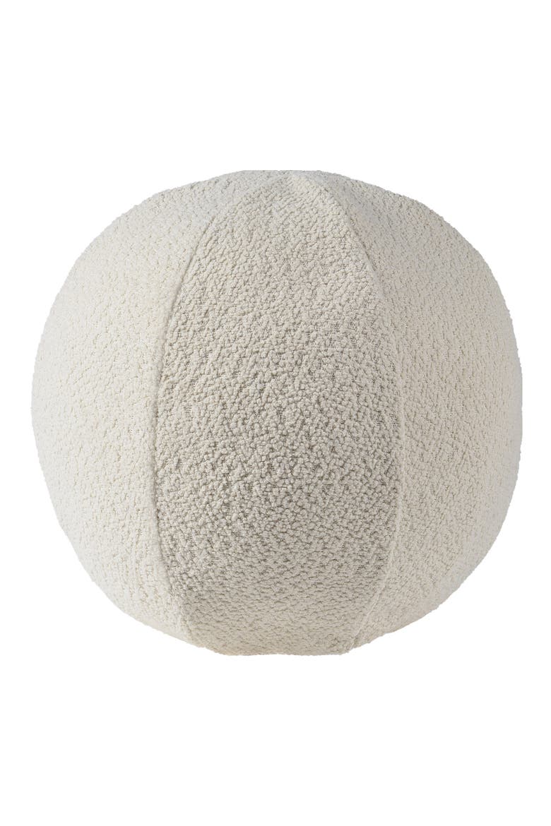 Solan Round Bouclé Pillow, Main, color, IVORY