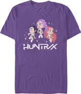 KPop Demon Hunters Men's KPop Demon Hunters Chibi Trio Huntrix Graphic T-Shirt