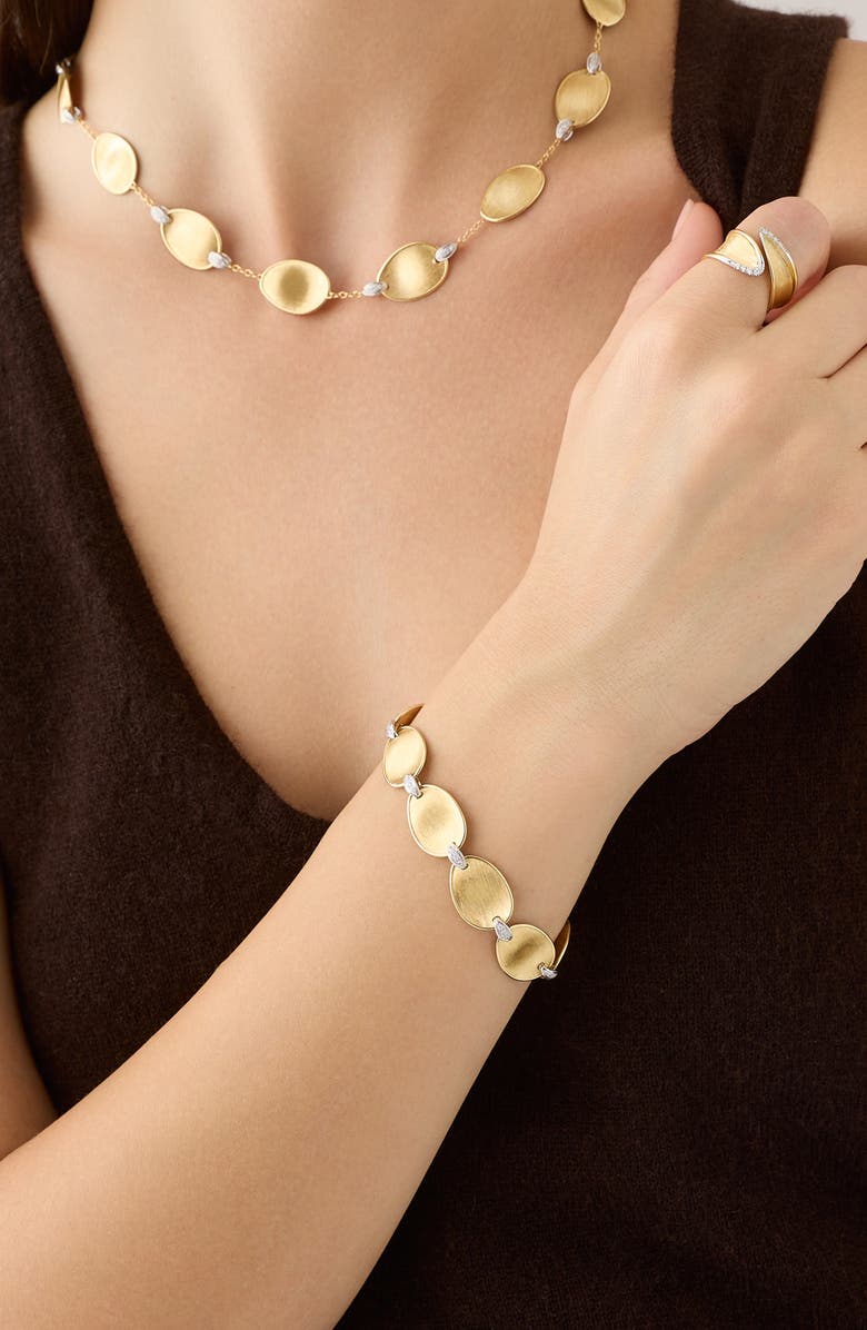 Marco Bicego Lunaria Twist Diamond Bypass Ring, Alternate, color, Yellow/White Gold