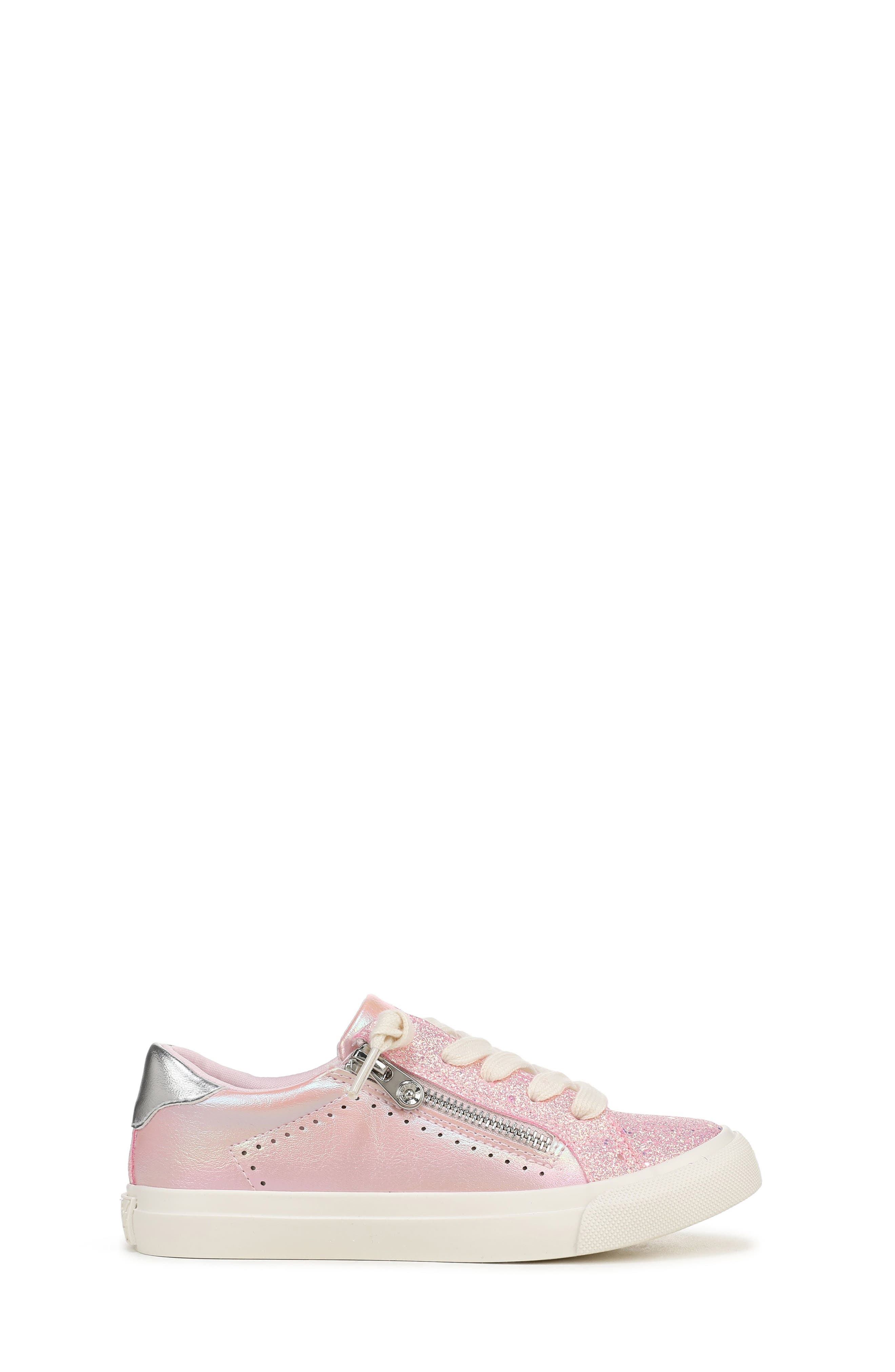 Kids' Perfect Glitter Sneaker, Alternate, color, PINK LEATHER