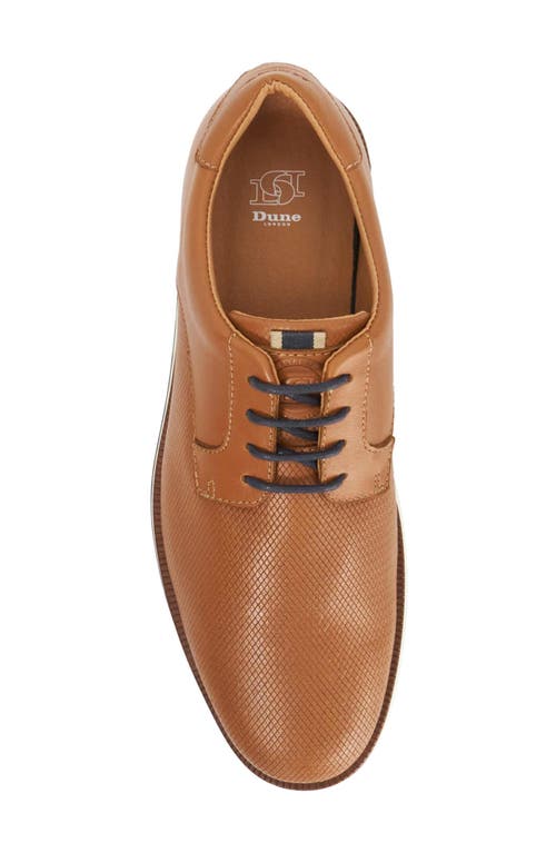 Dune London Bow Textured Sneaker Derby In Brown