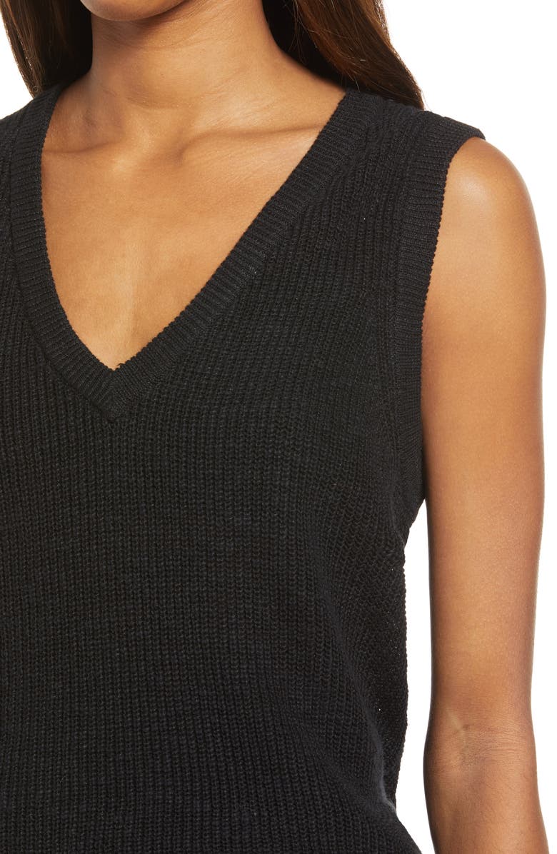 Treasure & Bond Cotton & Linen Blend Sleeveless Sweater, Alternate, color,
